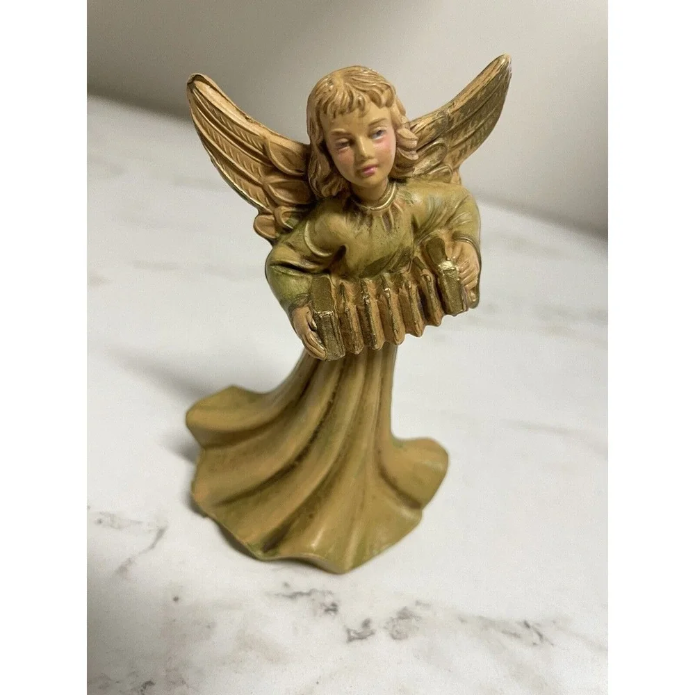 Set of‎ 3 Vintage Italy Euromarchi? Resin Musical Angels 4
